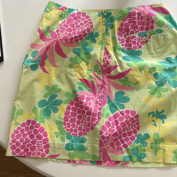 Vintage Lilly Pulitzer pineapple skirt size 10 white label - Picture 2 of 4
